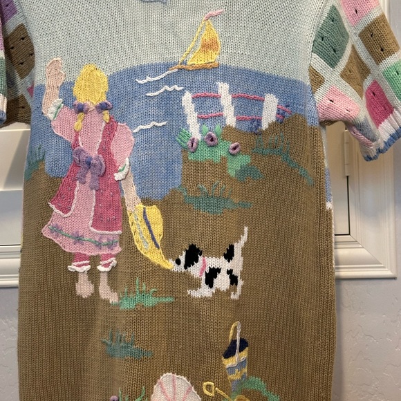 Vintage Artistic Multicolor Women's Cardigan. What a Masterpiece - Picture 4 of 16